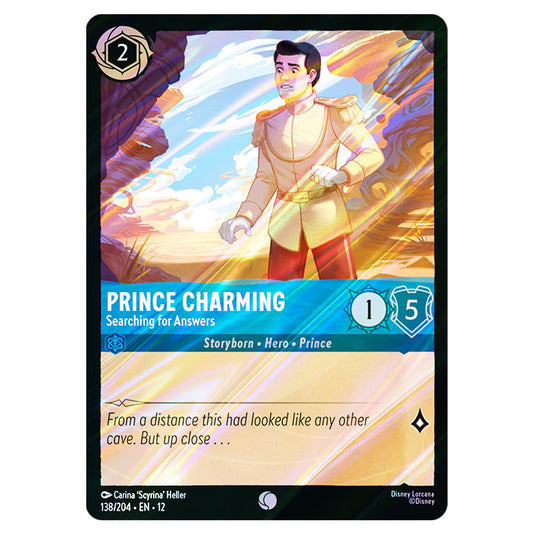 Prince Charming - Searching for Answers 138/204 card from the Lorcana set Wilds Unknown