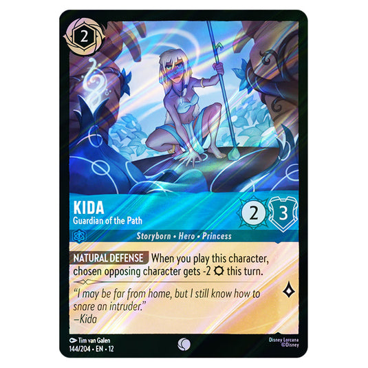 Kida - Guardian of the Path 144/204 card from the Lorcana set Wilds Unknown