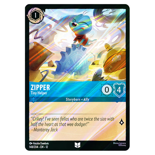 Zipper - Tiny Helper 148/204 card from the Lorcana set Wilds Unknown