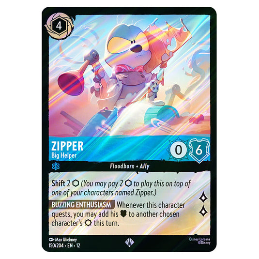 Zipper - Big Helper 150/204 card from the Lorcana set Wilds Unknown