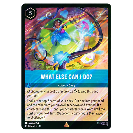 What Else Can I Do? 163/204 card from the Lorcana set Wilds Unknown