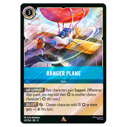Ranger Plane 167/204 card from the Lorcana set Wilds Unknown