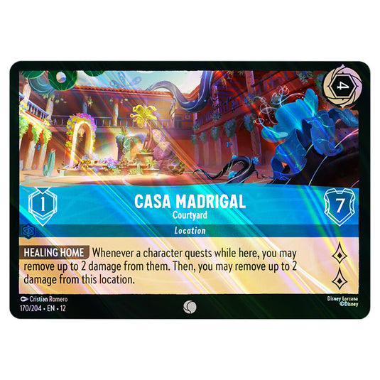 Casa Madrigal - Courtyard 170/204 card from the Lorcana set Wilds Unknown