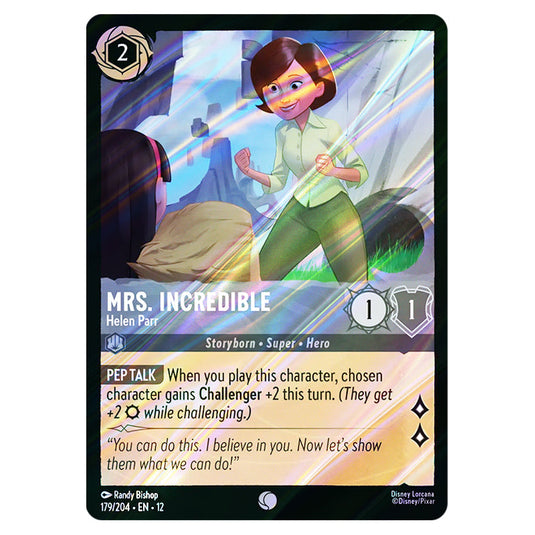 Mrs. Incredible - Helen Parr 179/204 card from the Lorcana set Wilds Unknown