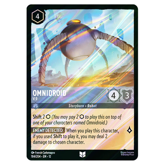 Omnidroid - V.9 184/204 card from the Lorcana set Wilds Unknown
