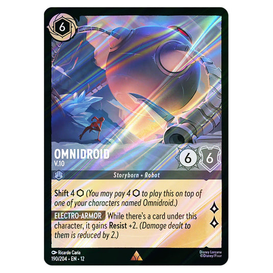 Omnidroid - V.10 190/204 card from the Lorcana set Wilds Unknown