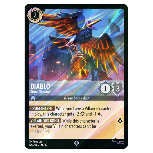 lorcana diablo card Lorcana - Wilds Unknown - Diablo - Stone Servant (Super Rare)