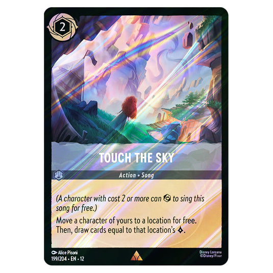 Touch the Sky 199/204 card from the Lorcana set Wilds Unknown