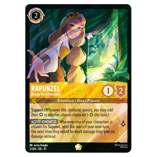 Rapunzel - Ready for Adventure 3/204 card from the Lorcana set Whispers in the Well