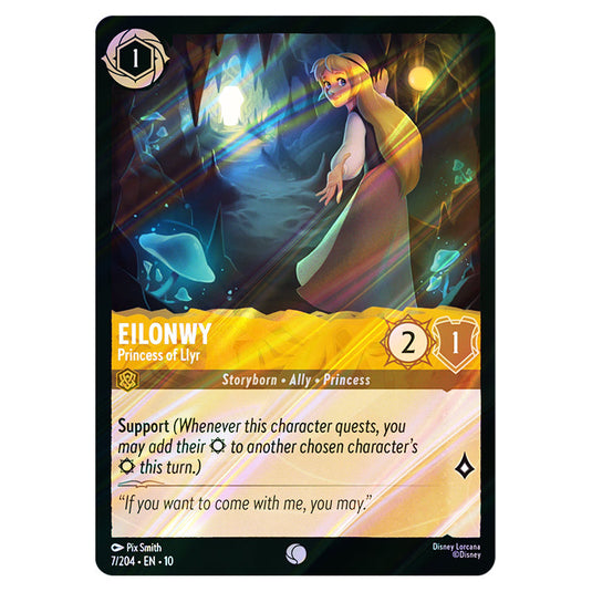 Eilonwy - Princess of Llyr 7/204 card from the Lorcana set Whispers in the Well