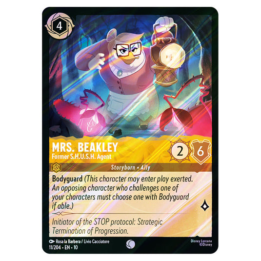 Mrs. Beakley - Former S.H.U.S.H. Agent 11/204 card from the Lorcana set Whispers in the Well