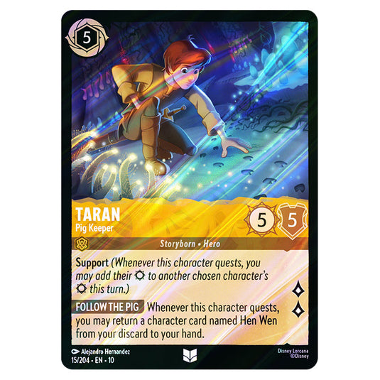 Taran - Pig Keeper 15/204 card from the Lorcana set Whispers in the Well