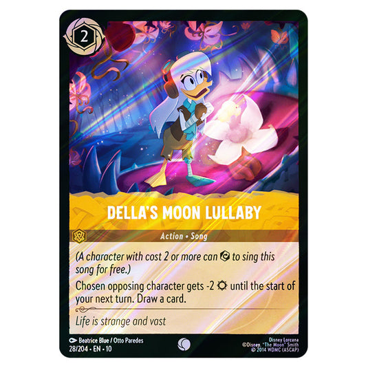Della's Moon Lullaby 28/204 card from the Lorcana set Whispers in the Well