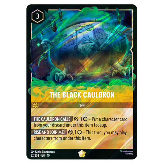 The Black Cauldron 32/204 card from the Lorcana set Whispers in the Well
