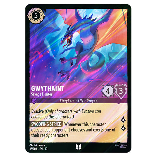 Gwythaint - Savage Hunter 37/204 card from the Lorcana set Whispers in the Well