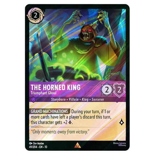 The Horned King - Triumphant Ghoul 49/204 card from the Lorcana set Whispers in the Well