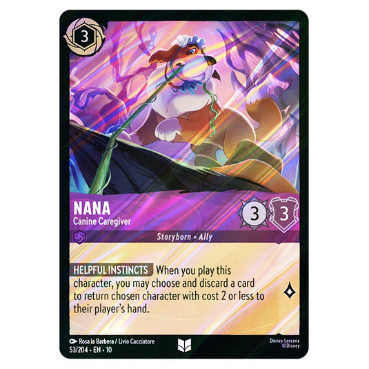 Nana - Canine Caregiver 53/204 card from the Lorcana set Whispers in the Well