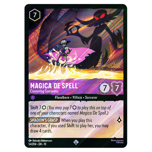 Magica De Spell - Conniving Sorceress 54/204 card from the Lorcana set Whispers in the Well