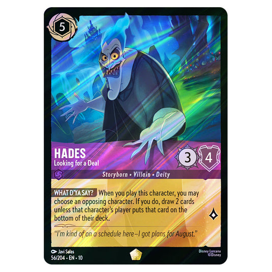 Hades - Looking for a Deal 56/204 card from the Lorcana set Whispers in the Well