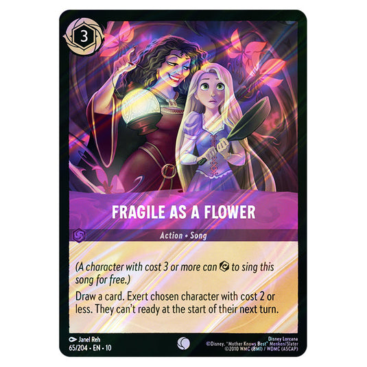 Fragile as a Flower 65/204 card from the Lorcana set Whispers in the Well