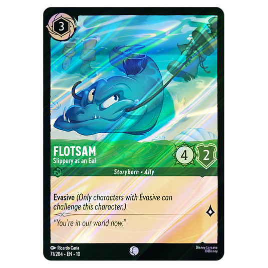 Flotsam - Slippery as an Eel 71/204 card from the Lorcana set Whispers in the Well