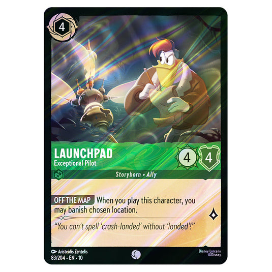 Launchpad - Exceptional Pilot 83/204 card from the Lorcana set Whispers in the Well