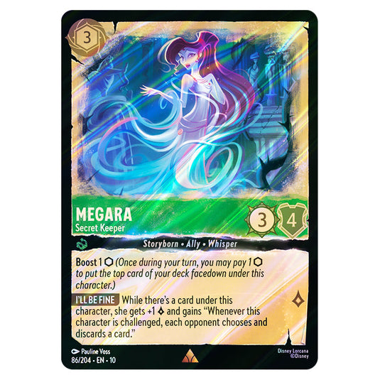 Megara - Secret Keeper 86/204 card from the Lorcana set Whispers in the Well