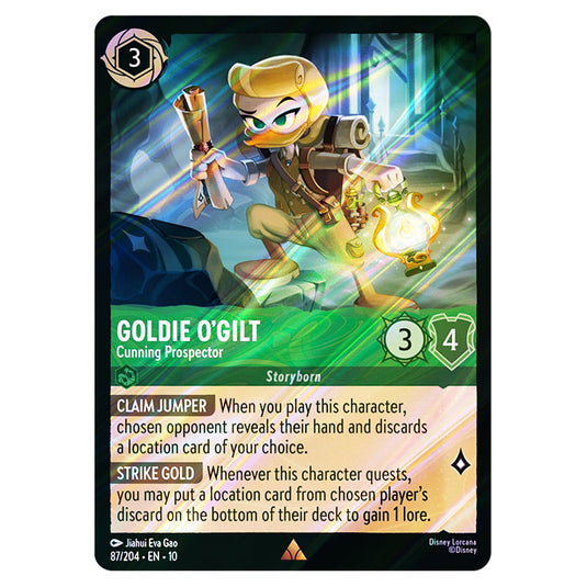 Goldie O'Gilt - Cunning Prospector 87/204 card from the Lorcana set Whispers in the Well