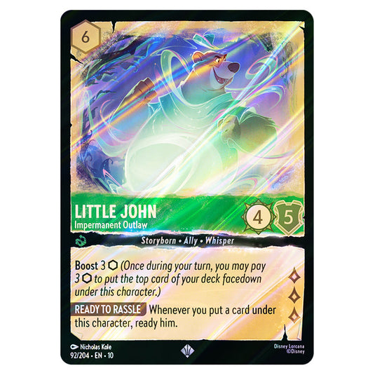 Little John - Impermanent Outlaw 92/204 card from the Lorcana set Whispers in the Well