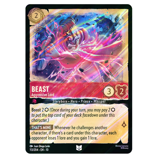 Beast - Aggressive Lord 113/204 card from the Lorcana set Whispers in the Well