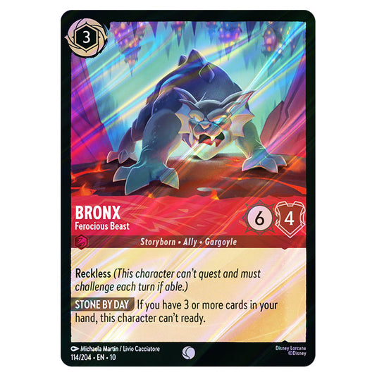 Bronx - Ferocious Beast 114/204 card from the Lorcana set Whispers in the Well