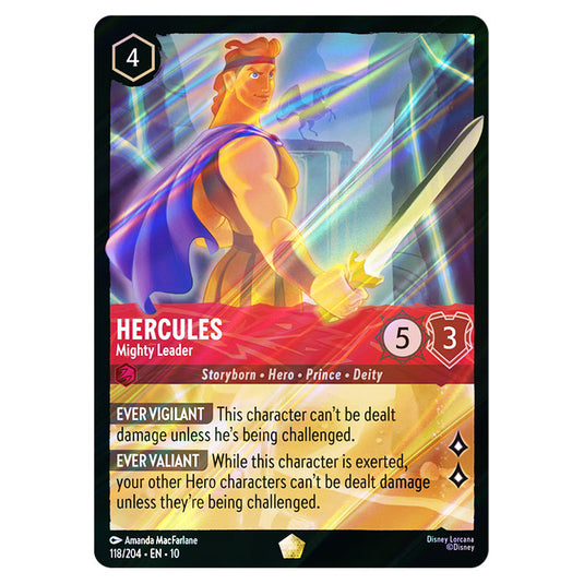Hercules - Mighty Leader 118/204 card from the Lorcana set Whispers in the Well