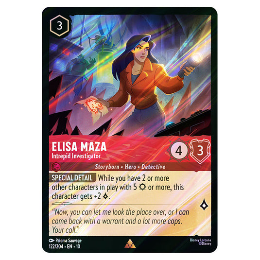 Elisa Maza - Intrepid Investigator 122/204 card from the Lorcana set Whispers in the Well