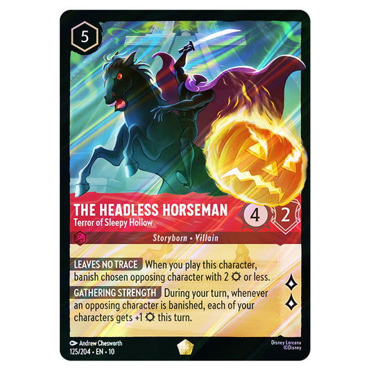 The Headless Horseman - Terror of Sleepy Hollow 125/204 card from the Lorcana set Whispers in the Well