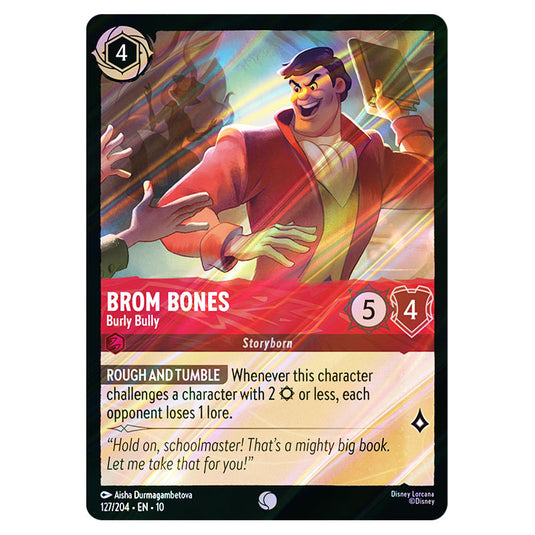 Brom Bones - Burly Bully 127/204 card from the Lorcana set Whispers in the Well