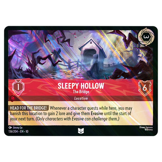 Sleepy Hollow - The Bridge 136/204 card from the Lorcana set Whispers in the Well