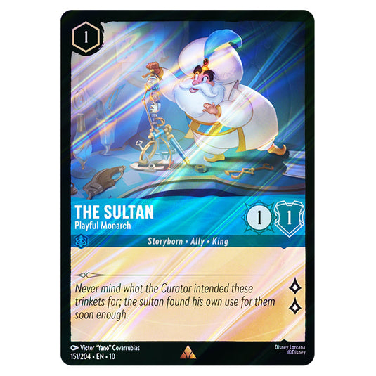 The Sultan - Playful Monarch 151/204 card from the Lorcana set Whispers in the Well