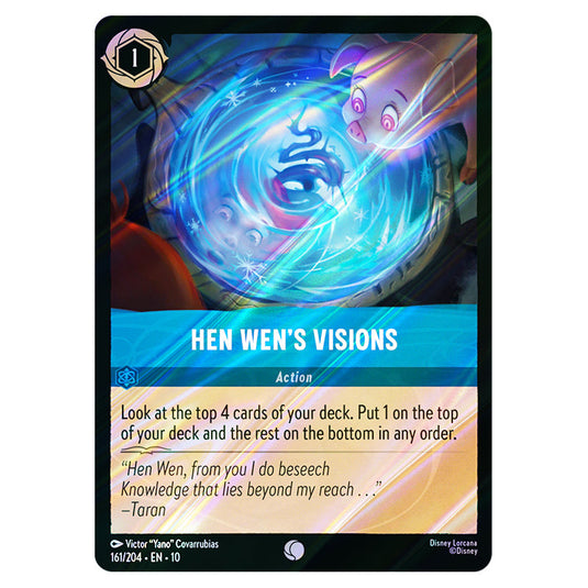 Hen Wen's Visions 161/204 card from the Lorcana set Whispers in the Well