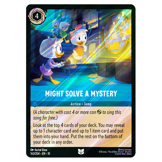 Might Solve a Mystery 163/204 card from the Lorcana set Whispers in the Well