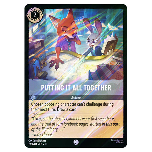 Putting It All Together 196/204 card from the Lorcana set Whispers in the Well
