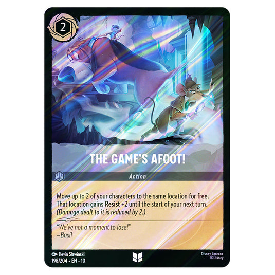The Game's Afoot! 198/204 card from the Lorcana set Whispers in the Well