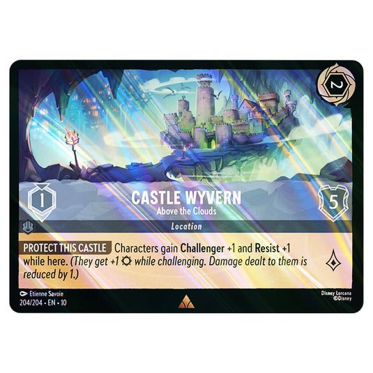 Castle Wyvern - Above the Clouds 204/204 card from the Lorcana set Whispers in the Well