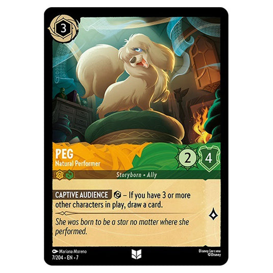 Lorcana - Archazia's Island - Peg - Natural Performer (Uncommon) - 7/2 Lorcana - Archazia's Island - Peg - Natural Performer (Uncommon) - 7/2