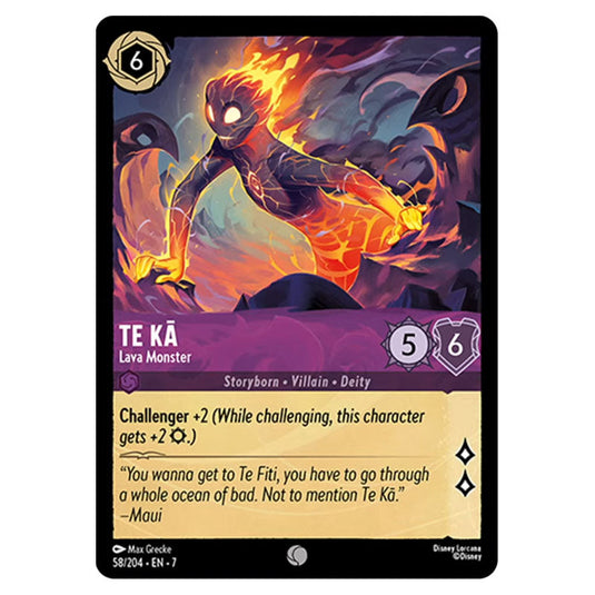 te ka lorcana card Lorcana - Archazia's Island - Te Ka - Lava Monster (Common)