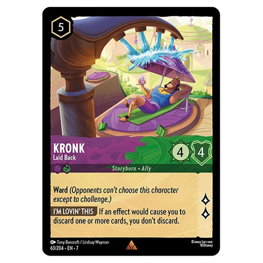Lorcana - Archazia's Island - Kronk - Laid Back (Rare)