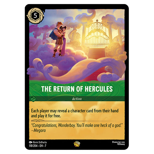 The Return of Hercules 118/204 card from the Lorcana set Archazia's Island