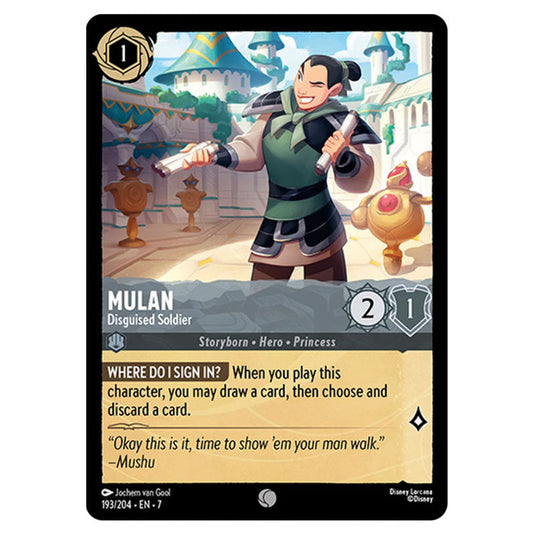 Lorcana - Archazia's Island - Mulan - Disguised Soldier (Common)