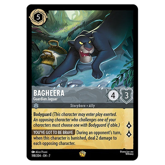bagheera lorcana card Lorcana - Archazia's Island - Bagheera - Guardian Jaguar (Legendary)