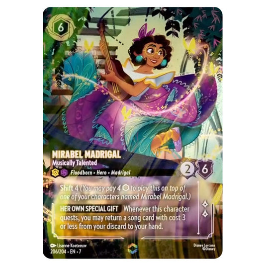 Mirabel Madrigal - Musically Talented 206/204 card from the Lorcana set Archazia's Island