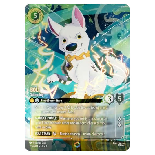 Bolt - Superdog 207/204 card from the Lorcana set Archazia's Island